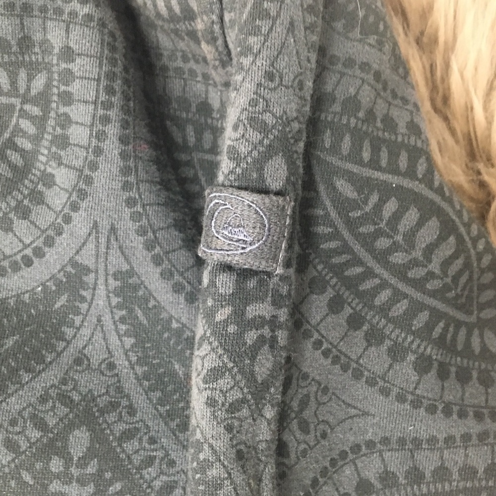 quicksilver Sweater hooded zip men's size grey - Picture 3 of 6